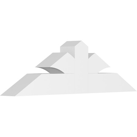 Ekena Millwork Richland Architectural Grade PVC Gable Bracket, 36"W x 10 1/2"H x 4"D x 4"F, 7/12 Pitch GBP036X11X0404RIC00